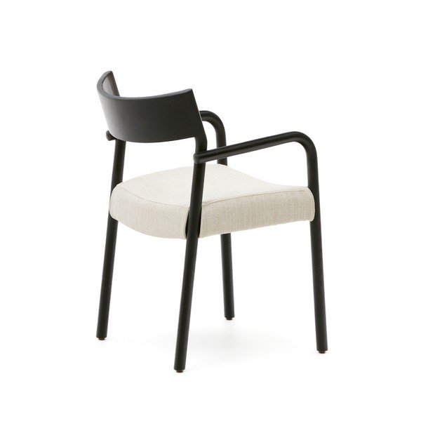 Juodos spalvos/smėlio spalvos valgomojo kėdė Falconera – Kave Home-image-4