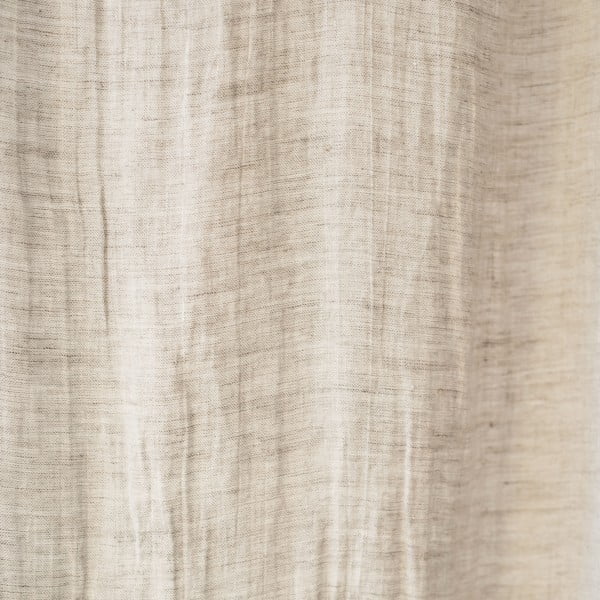 Smėlio spalvos lengvos lininės užuolaidos su kilpomis Linen Tales Daytime, 275 x 130 cm-image-1