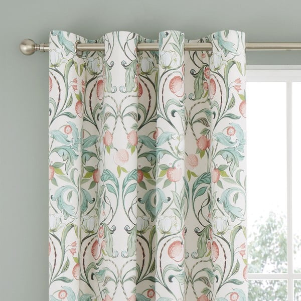 Žalios spalvos/rožinės spalvos užuolaidos 2 vnt. 168x183 cm Clarence Floral – Catherine Lansfield