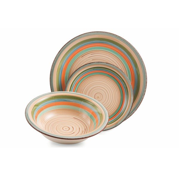 18 dalių spalvotų akmens masės indų rinkinys "Villa d'Este Mykonos Sombrerors-image-3