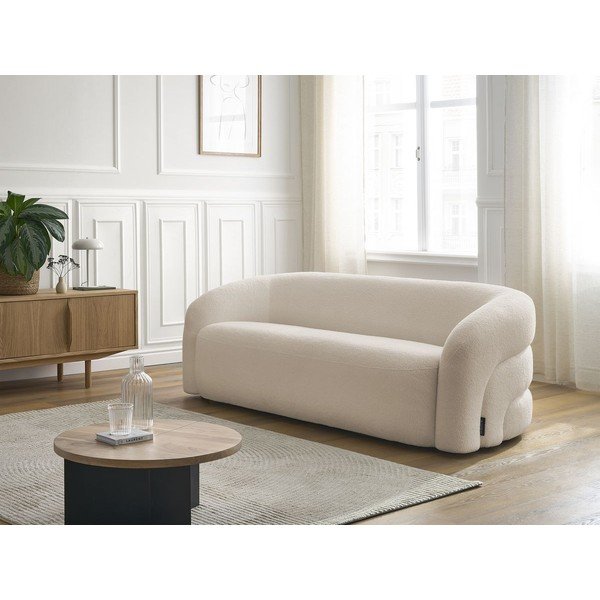 Smėlio spalvos sofa iš boucle 193 cm Elina – Bobochic Paris-image-1