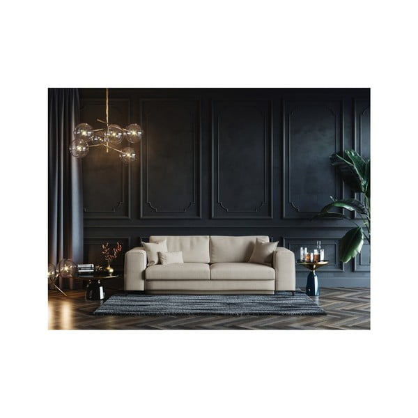 Šviesios smėlio spalvos sofa-lova Devichy Rothe, 256 cm-image-4