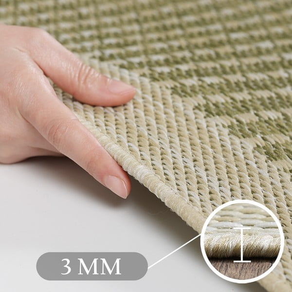 Khaki spalvos apvalios formos lauko ir vidaus kilimas ø 160 cm Giza 1410 – Ayyildiz Carpets-image-3