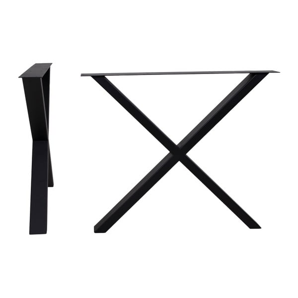 Valgomojo stalo Nimes juodos plieninės kojos House Nordic Nimes, 86 cm ilgio