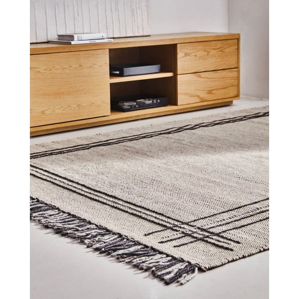 Kilimas šviesiai rudos spalvos iš vilnos 160x230 cm Eneo – Kave Home-image-3