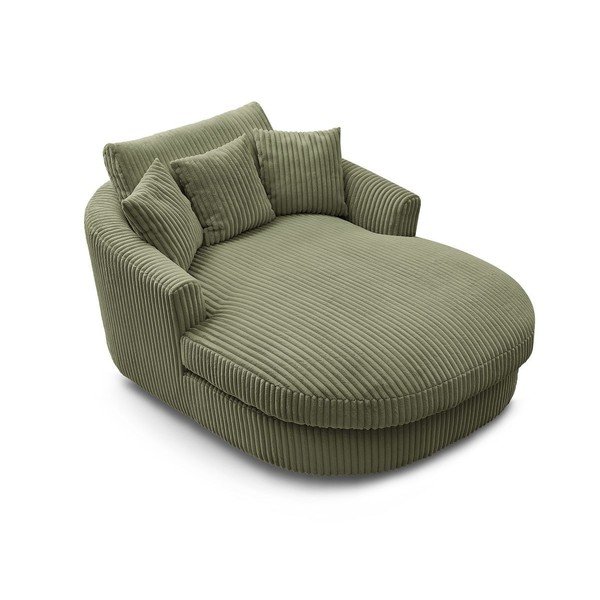 Žalios spalvos krėslas iš kordinio velveto Belem – Bobochic Paris-image-4