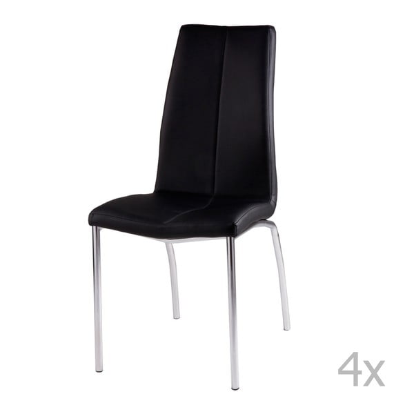 4 juodų valgomojo kėdžių rinkinys "Olga