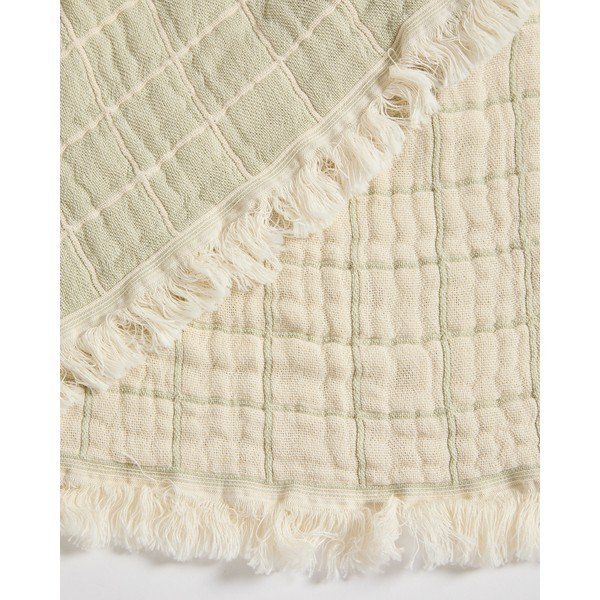 Šviesiai žalios spalvos iš žakardo vaikiškas pledas 130x170 cm Tivaro – Kave Home-image-4