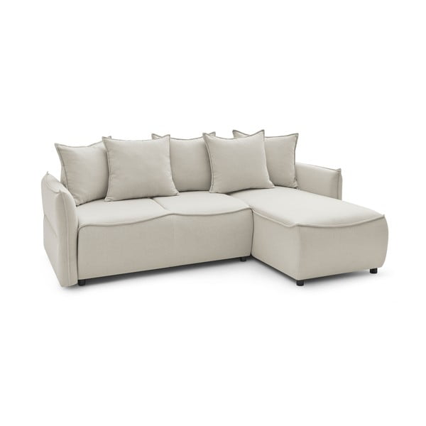 Sulankstoma kampinė sofa kreminės spalvos (su dešiniuoju kampu) Leon – Bobochic Paris-image-3