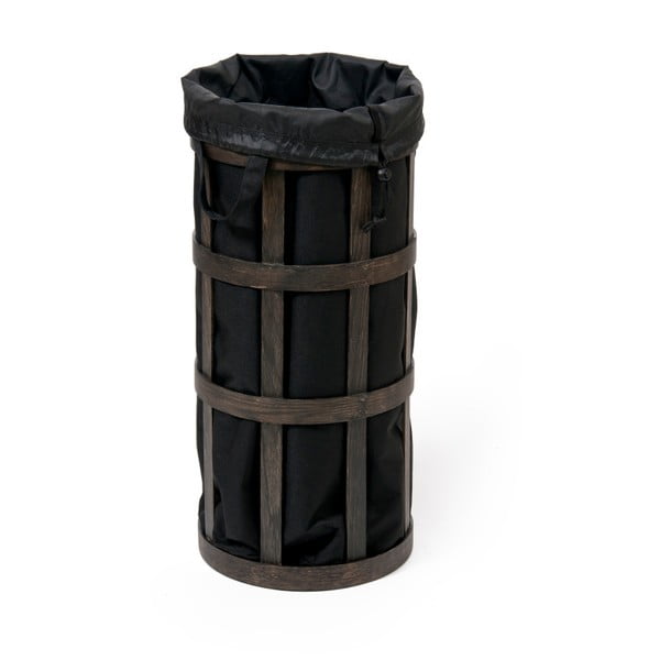 Juodas skalbinių krepšys su juodu maišeliu Wireworks Cage