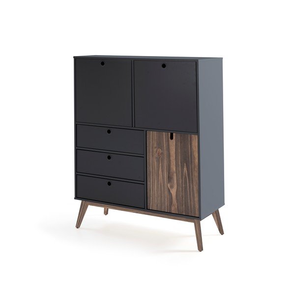 Antracito pilkos spalvos aukšta komoda Marceric Kiara-image-2