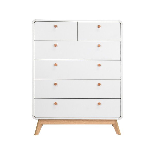 Aukšta šoninė spintelė baltos spalvos 81x104 cm Caitlin – Støraa