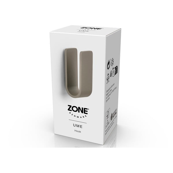 Sieninis taupe spalvos iš metalo kablys Ume – Zone-image-1