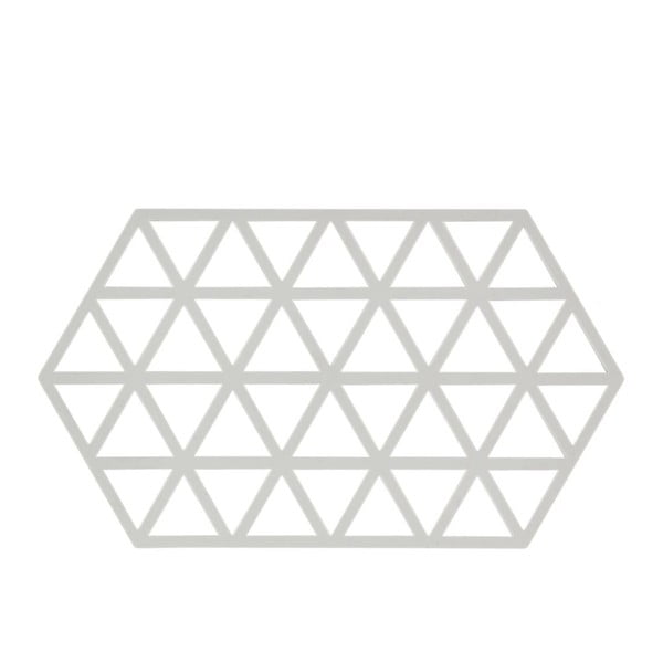 Šviesiai pilkas silikoninis kilimėlis karštam puodui Zone Triangles