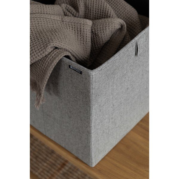 Pilkos spalvos iš tekstilės daiktadėžė 32x31,5x31,5 cm Soft Storage Cube – Bigso-image-3