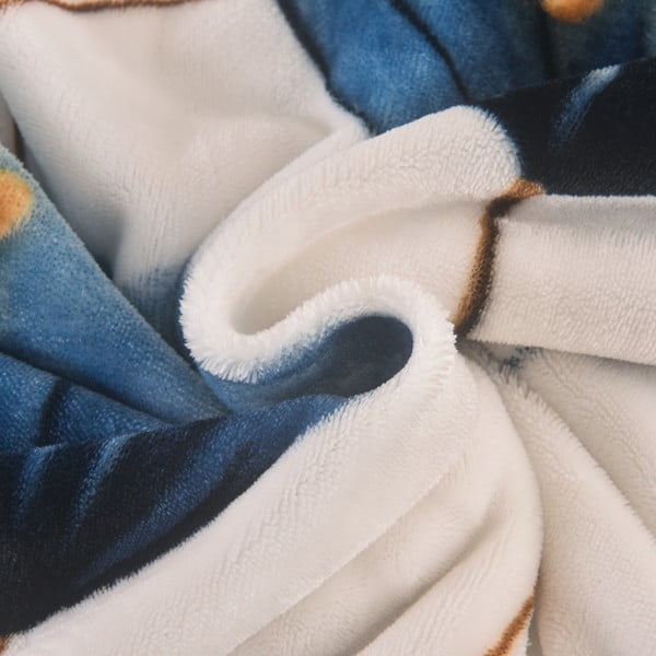 Tamsiai mėlynos spalvos iš mikropliušo viengulė patalynė 140x200 cm Marbella – My House-image-2