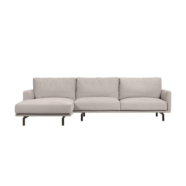 Smėlio spalvos iš šenilinio audinio kampinė sofa (su kairiuoju kampu/su gultu) Galene – Kave Home