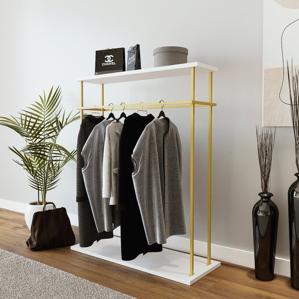 Drabužių kabykla baltos spalvos Wuppertal – Kalune Design-image-2