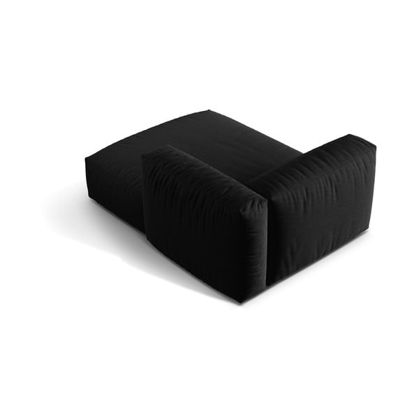 Modulinė sofos dalis juodos spalvos (su dešiniuoju kampu) Martina – Micadoni Home-image-3