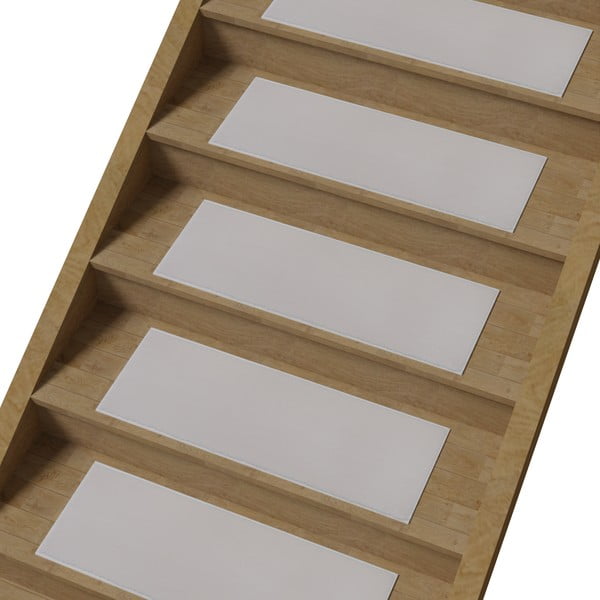 Iš medvilnės laiptų kilimėlių rinkiniai kreminės spalvos 16 vnt. 25x65 cm Ekru – Vitaus-image-2