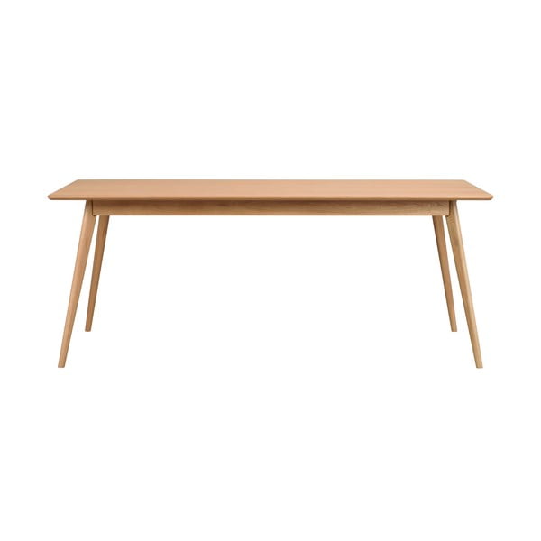 Sulankstomas pietų stalas su uosio medienos apdaila 190x90 cm Yumi - Rowico