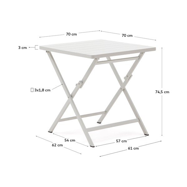 Sodo valgomojo stalas iš metalo 70x70 cm Torreta – Kave Home-image-4