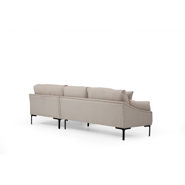 Šviesios smėlio spalvos kampinė sofa Artie Leo, dešinysis kampas-image-2