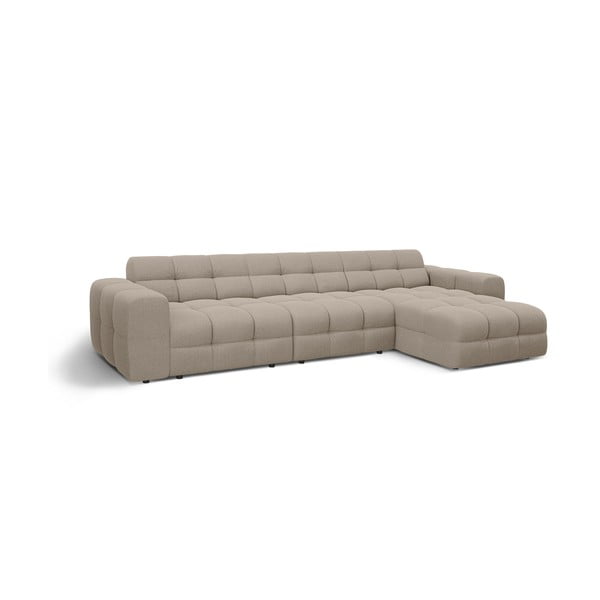 Rudos spalvos kampinė sofa (su dešiniuoju kampu/su gultu) Kendal – Micadoni -image-3
