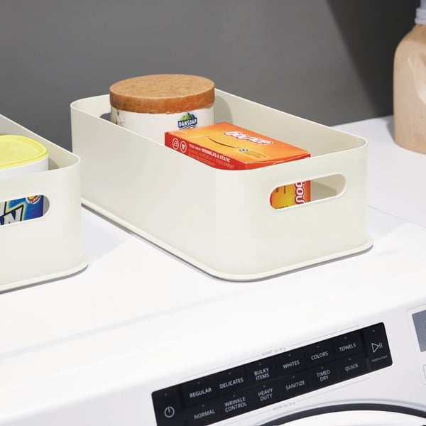 Balta dėžutė su rankenomis iDesign Eco, 21,3 x 43 cm-image-1