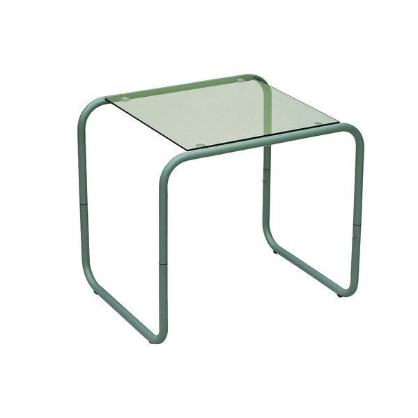 Šoninis stalas su stikliniu stalviršiu 40x50 cm Ventana – Leitmotiv