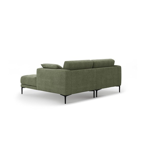 Žalios spalvos kampinė sofa (su dešiniuoju kampu/su gultu) Bemy – Micadoni -image-2