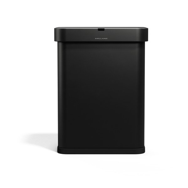Juodos spalvos iš plieno bekontaktė šiukšliadėžė 58 l Sensor – simplehuman-image-2