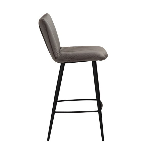 Pilkos spalvos aksominė baro kėdė DAN-FORM Denmark Join, aukštis 93 cm-image-3