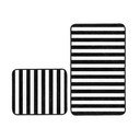 Vonios kilimėliai baltos spalvos/juodos spalvos 2 vnt. 60x100 cm – Mila Home