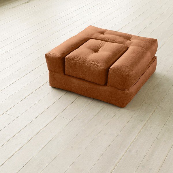 Kintamas fotelis "Cube", konjakas-image-4