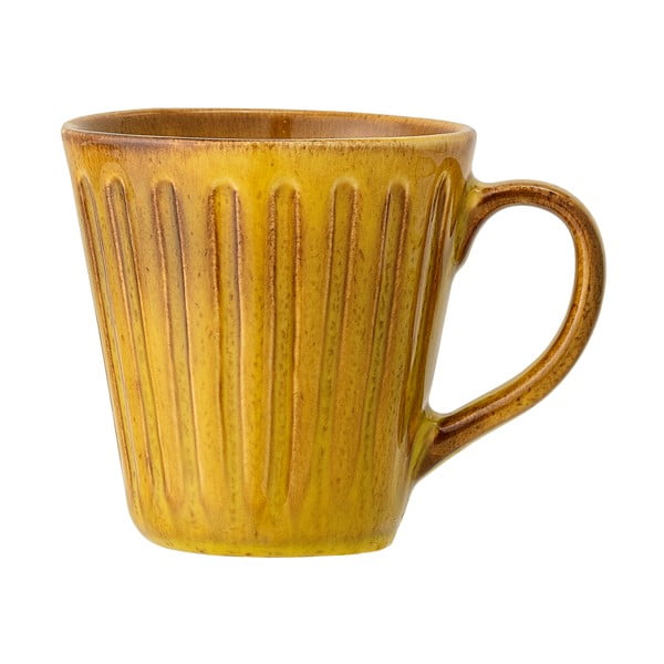 Geltonos spalvos keramikos puodelis Bloomingville Cala, 500 ml