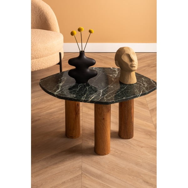 Šoninis stalas su marmuro dekoro stalviršiu 50x75 cm Organic   – Leitmotiv-image-1