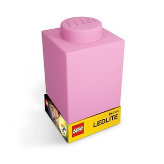 Rožinė silikoninė naktinė lemputė LEGO® Classic Brick