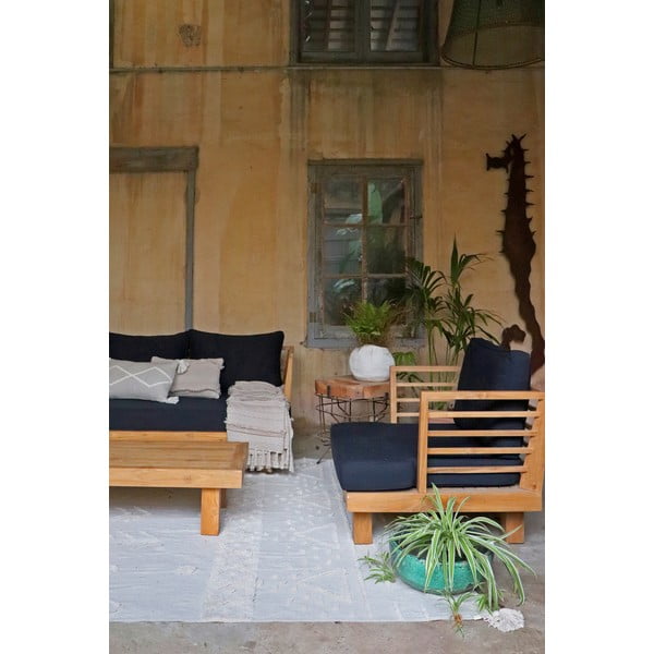 Skalbiamas/rankų darbo iš medvilnės kilimas baltos spalvos 200x300 cm Tribu Natural – Lorena Canals-image-3