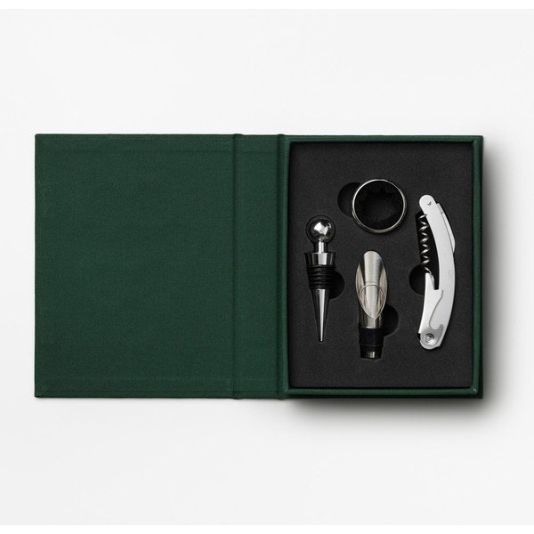 Iš nerūdijančio plieno vyno aksesuarų rinkinys The Essentials Wine Tools – Printworks-image-2