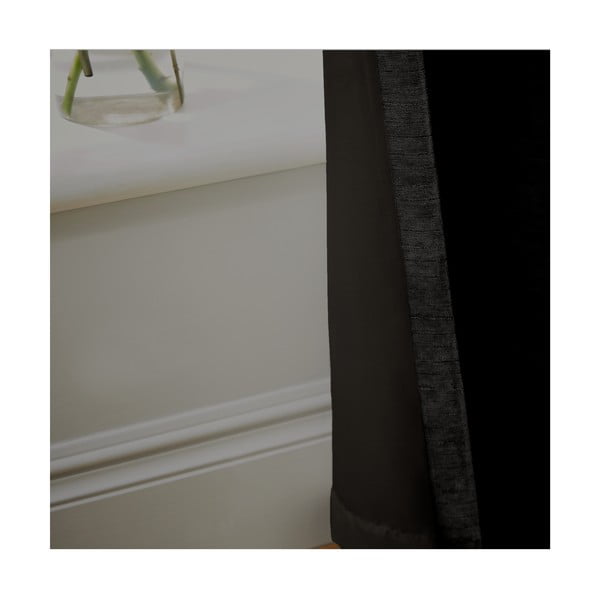 Juodos spalvos iš šenilino termo užuolaidos 2 vnt. 168x229 cm Selene Luxury Chenille – Hyperion-image-2