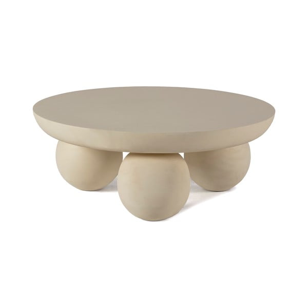 Smėlio spalvos iš mango masyvo apvalios formos kavos staliukas ø 90 cm Ailen – MOME-image-2