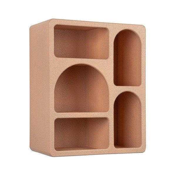 Terakotos spalvos kelių aukštų sieninė lentyna 40 cm Creamy – Bizzotto