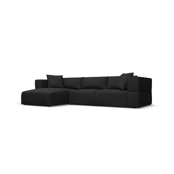 Kampinė sofa juodos spalvos (su kairiuoju kampu) Esther – Milo Casa-image-2
