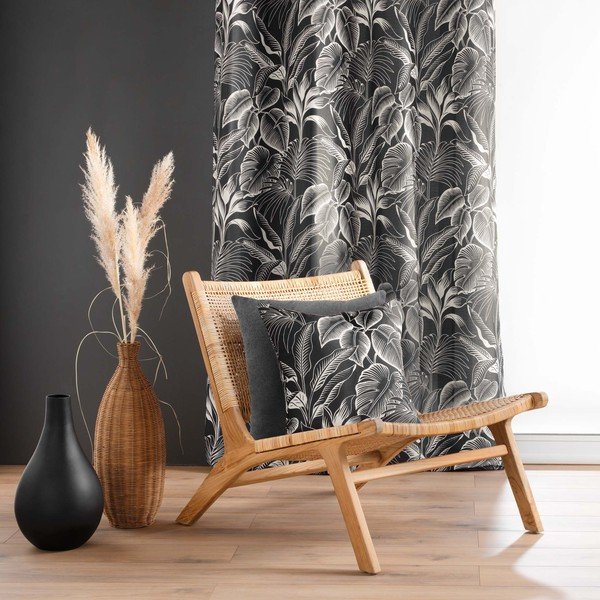 Užuolaida juodos ir baltos spalvos 140x260 cm Cabana – douceur d'intérieur-image-3