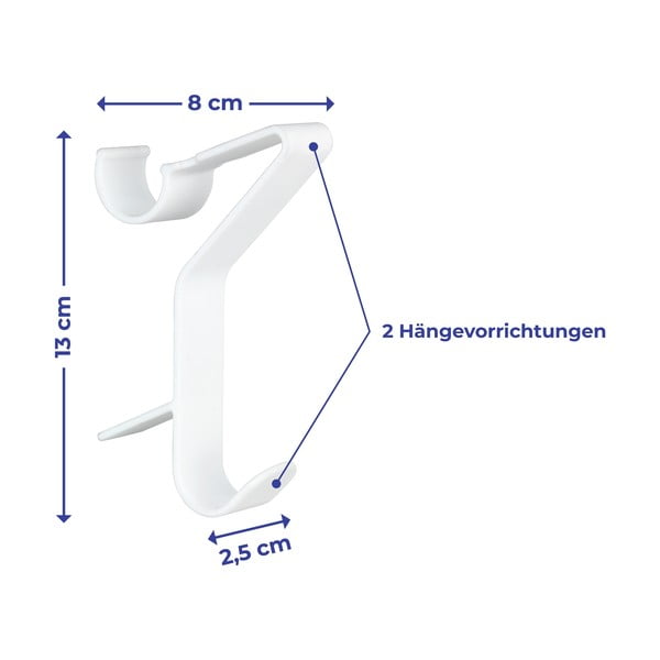 Pakabinami iš plastiko kabliai baltos spalvos 3 vnt. – Maximex-image-4