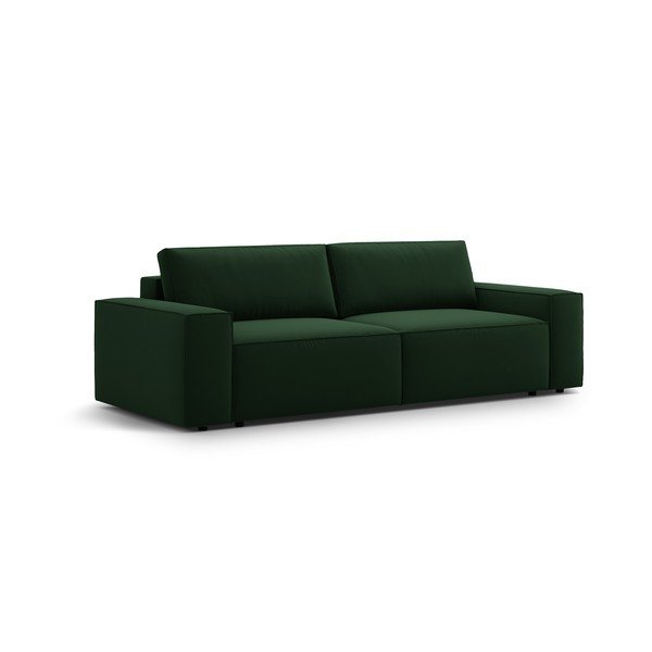 Tamsiai žalios spalvos iš velveto sulankstoma/su sandėliavimo vieta sofa 247 cm Jodie – Micadoni -image-2