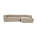 Kampinė sofa smėlio spalvos (su dešiniuoju kampu) Blok – Kave Home