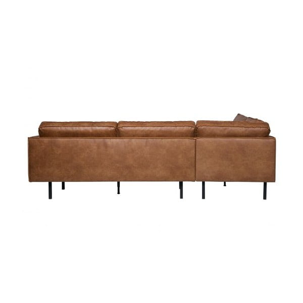 Rudos spalvos iš dirbtinės odos kampinė sofa (su kairiuoju kampu/„L“ formos) Rodeo – WOOOD-image-4