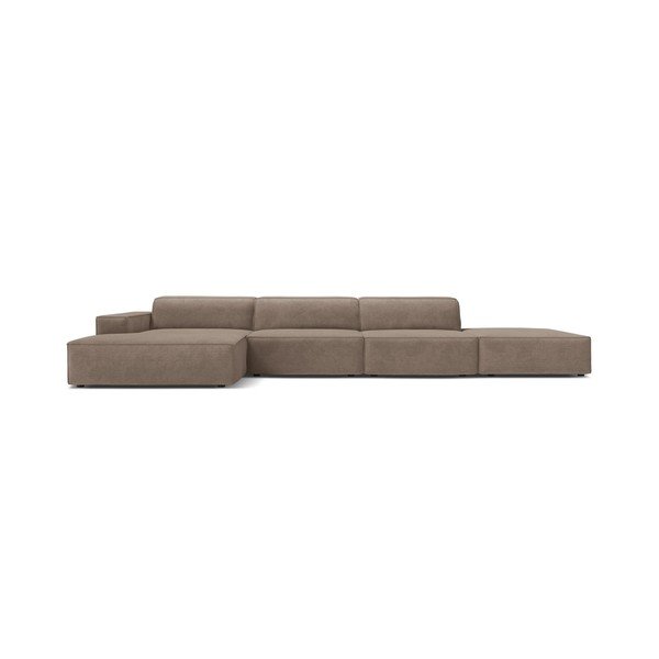 Smėlio spalvos modulinė kampinė sofa (su kairiuoju kampu/su gultu) Jodie – Micadoni -image-2